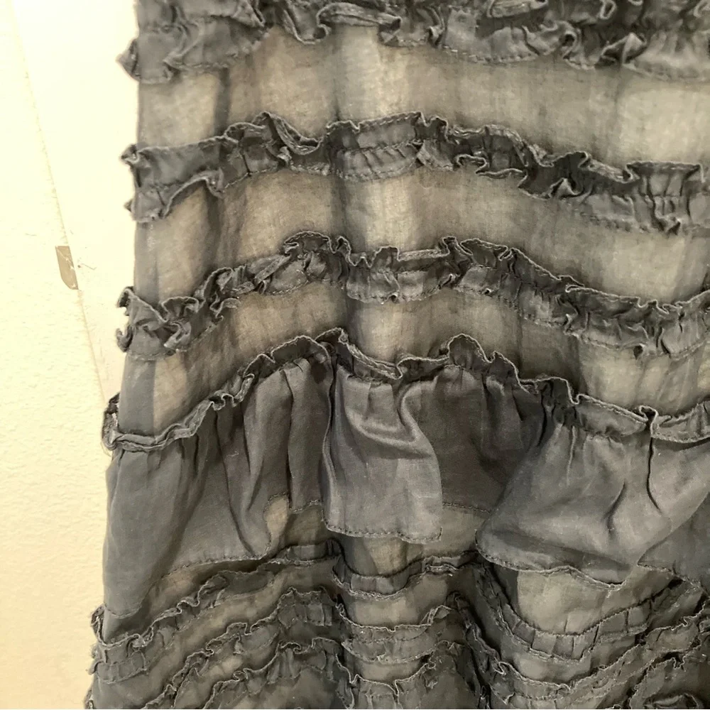 Anthropologie Odille black dress tiered ruffles whimsigoth special occasion - Picture 13 of 15